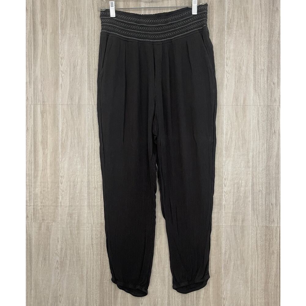 Anthropologie Ett:Twa Sulawesi Smocked Jogger Pants Sz M Blue Boho Festival